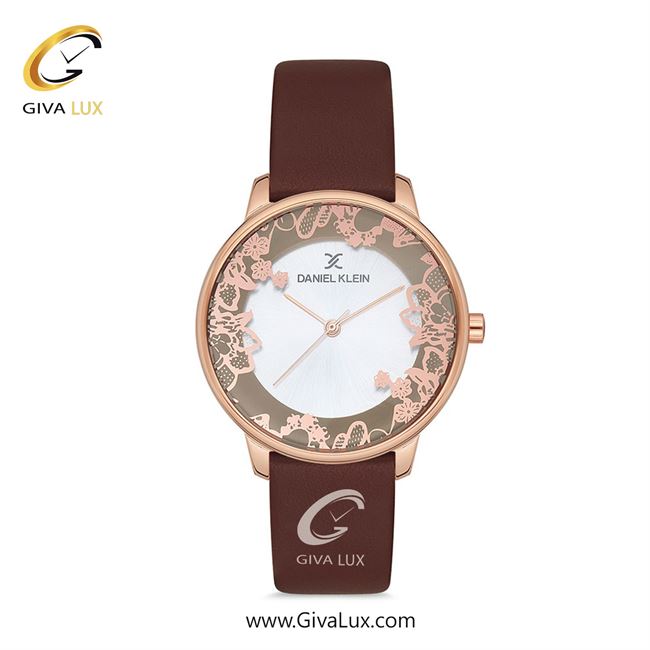ساعت مچی اورجینال زنانه دنیل کلین رزگلد | قهوه ای| نقره ای-گلدار/طرحدار| کد رفرنس DK12552-2
