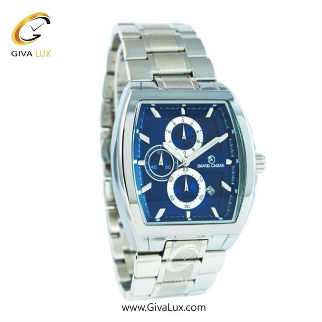 ساعت مچی اورجینال مردانه دنیل سزار سه موتوره کرنوگراف نقره ای | نقره ای| سرمه ای| کد رفرنس DC-1256