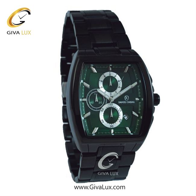 ساعت مچی اورجینال مردانه دنیل سزار سه موتوره کرنوگراف مشکی | مشکی| سبز یشمی تیره| کد رفرنس DC-1256