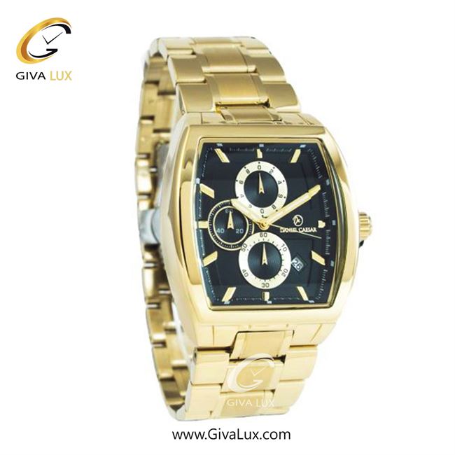 ساعت مچی اورجینال مردانه دنیل سزار سه موتوره کرنوگراف طلایی | طلایی| مشکی| کد رفرنس DC-1256