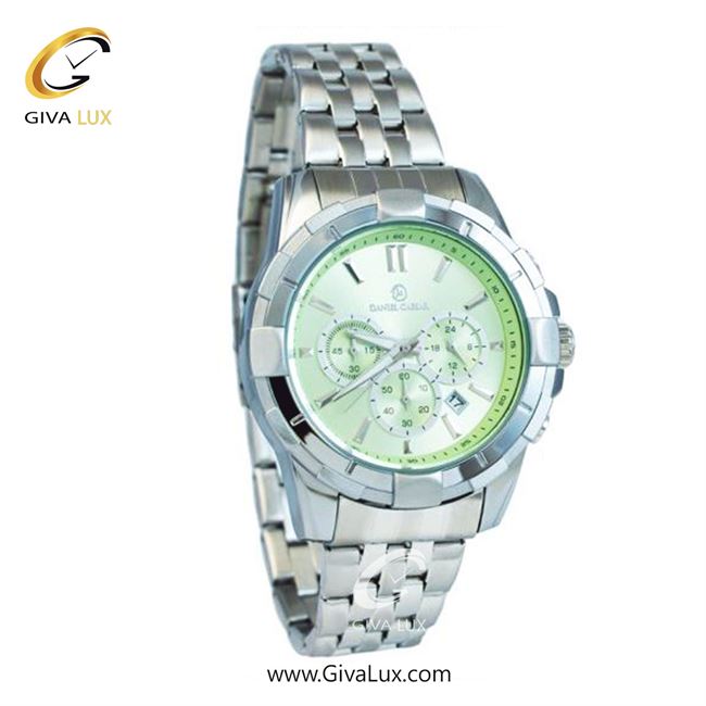 ساعت مچی اورجینال مردانه دنیل سزار سه موتوره کرنوگراف نقره ای | نقره ای| سبز| کد رفرنس DC-1257