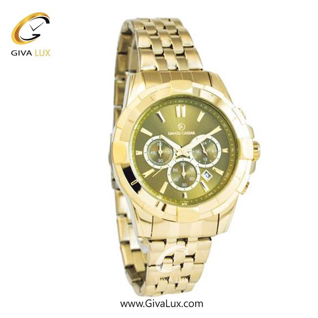 ساعت مچی اورجینال مردانه دنیل سزار سه موتوره کرنوگراف طلایی | طلایی| زیتونی| کد رفرنس DC-1257