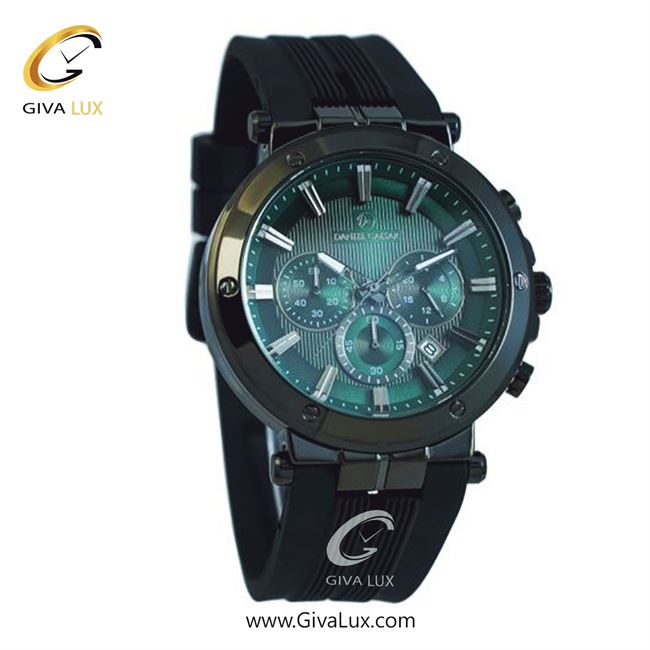 ساعت مچی اورجینال مردانه دنیل سزار سه موتوره کرنوگراف مشکی | مشکی| سبز یشمی تیره| کد رفرنس DC-1259