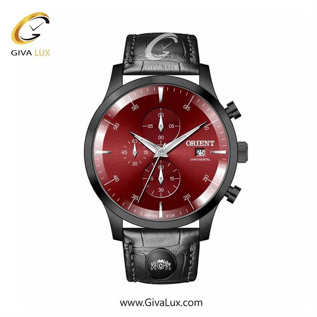 ساعت مچی اورجینال مردانه اورینت (کانتیننتال) | Orient (Continental) سه موتوره کرنوگراف مشکی | مشکی| زرشکی| کد رفرنس 0126