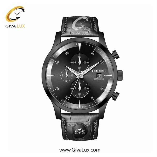 ساعت مچی اورجینال مردانه اورینت (کانتیننتال) | Orient (Continental) سه موتوره کرنوگراف مشکی | مشکی| مشکی| کد رفرنس 0126