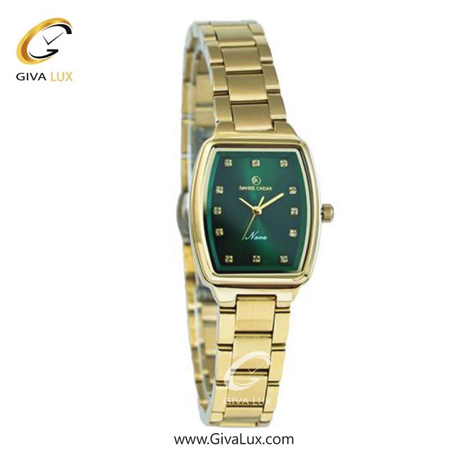 ساعت مچی اورجینال زنانه دنیل سزار طلایی | طلایی| سبز یشمی تیره| کد رفرنس DC-1261
