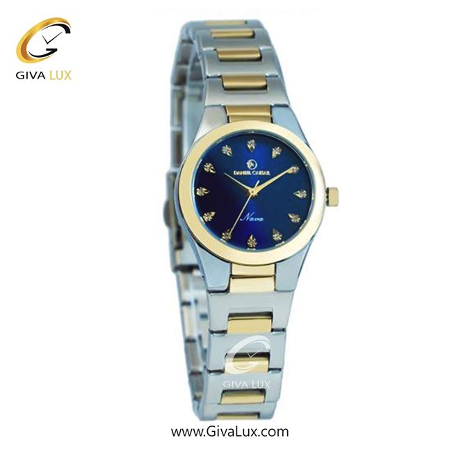ساعت مچی اورجینال زنانه دنیل سزار نقره ای-طلایی | نقره ای-طلایی| سرمه ای| کد رفرنس DC-1264