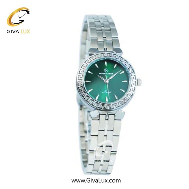 ساعت مچی اورجینال زنانه دنیل سزار نقره ای | نقره ای| سبز یشمی تیره| کد رفرنس DC-1267