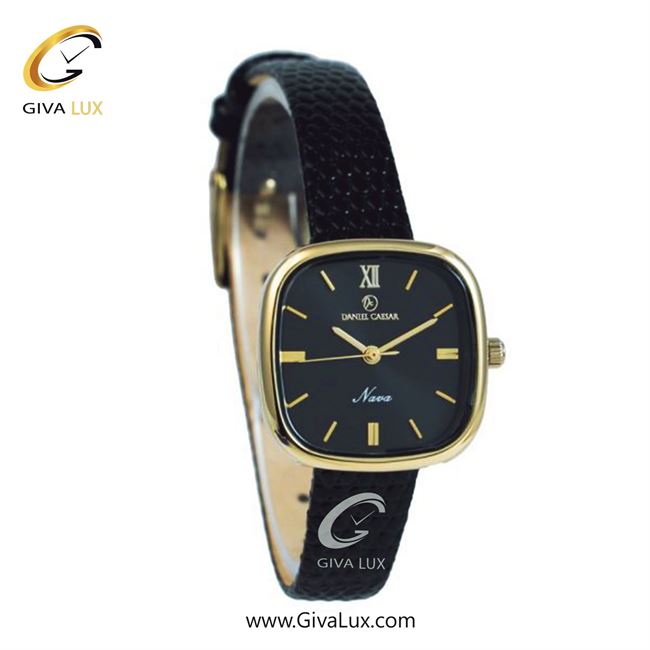 ساعت مچی اورجینال زنانه دنیل سزار طلایی | مشکی| مشکی| کد رفرنس DC-1268