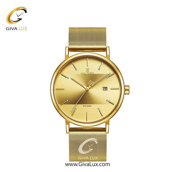 ساعت مچی اورجینال ناوی فورس زنانه طلایی | طلایی | طلایی | کد رفرنس NF3008-G/G