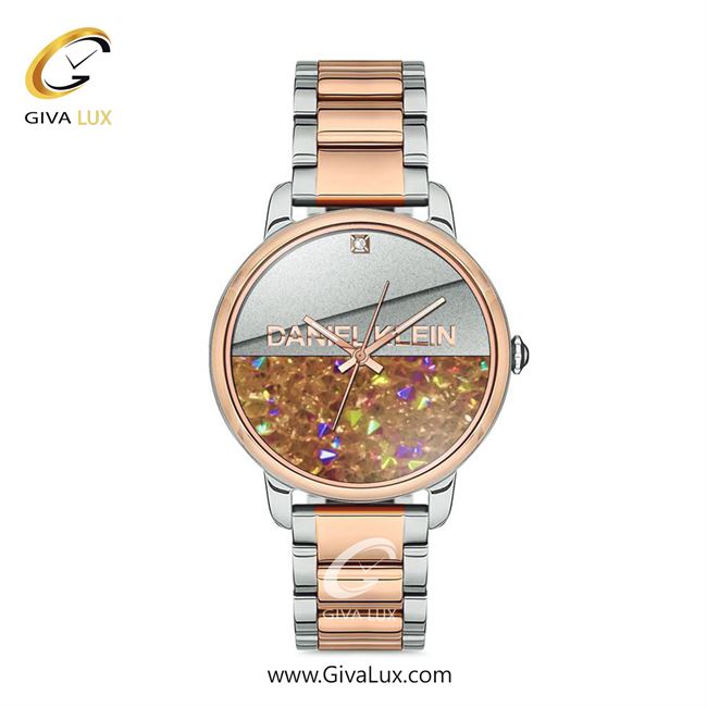 ساعت مچی اورجینال زنانه دنیل کلین رزگلد | رزگلد-نقره ای| هفت رنگ-نقره ای-گلدار/طرحدار| کد رفرنس DK12711-3