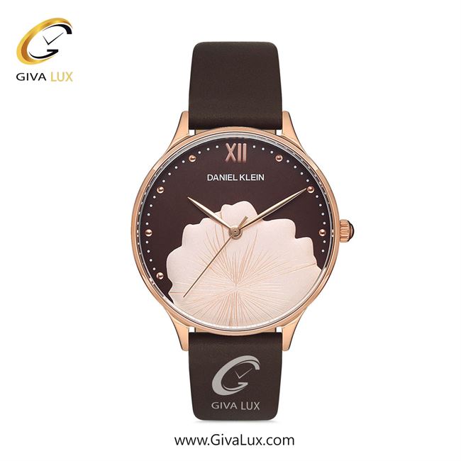 ساعت مچی اورجینال زنانه دنیل کلین رزگلد | قهوه ای| قهوه ای-کرم-گلدار/طرحدار| کد رفرنس DK12719-6