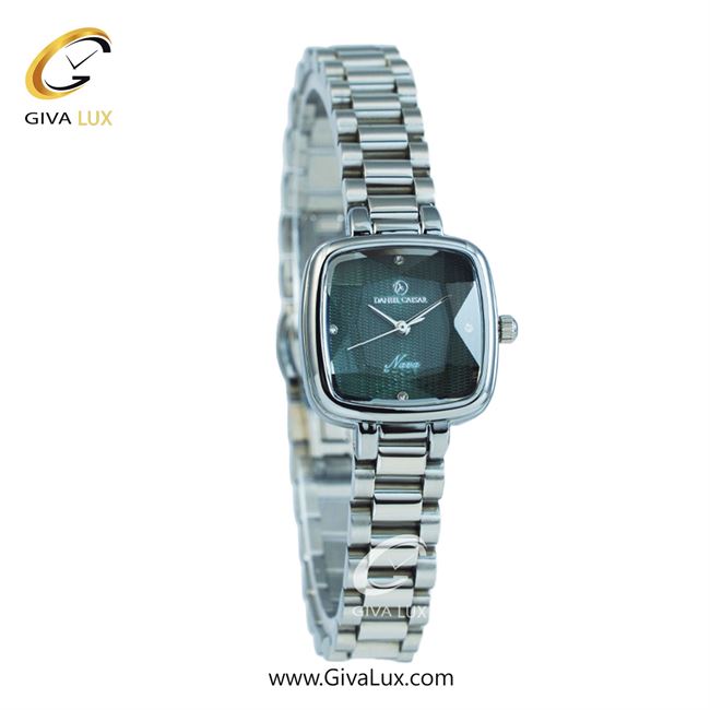 ساعت مچی اورجینال زنانه دنیل سزار نقره ای | نقره ای| سبز یشمی تیره| کد رفرنس DC-1272