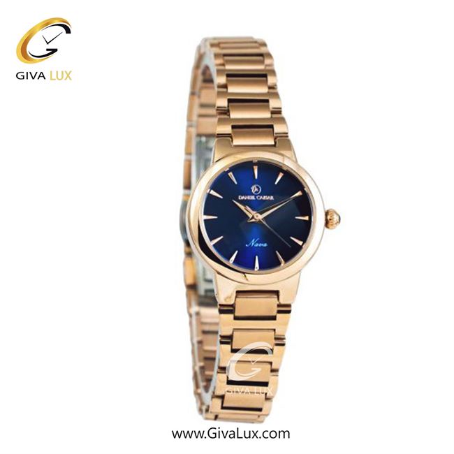 ساعت مچی اورجینال زنانه دنیل سزار رزگلد | رزگلد| سرمه ای| کد رفرنس DC-1274