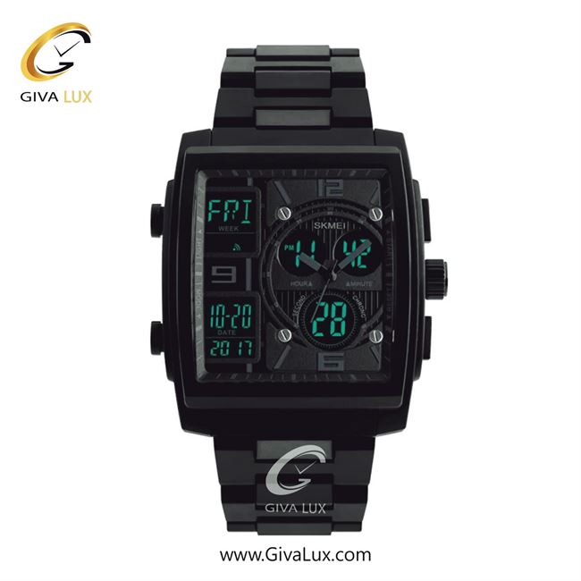 ساعت مچی اورجینال مردانه اسکمی (Skmei) سه زمانه مشکی | مشکی| سبز-مشکی| کد رفرنس 1274