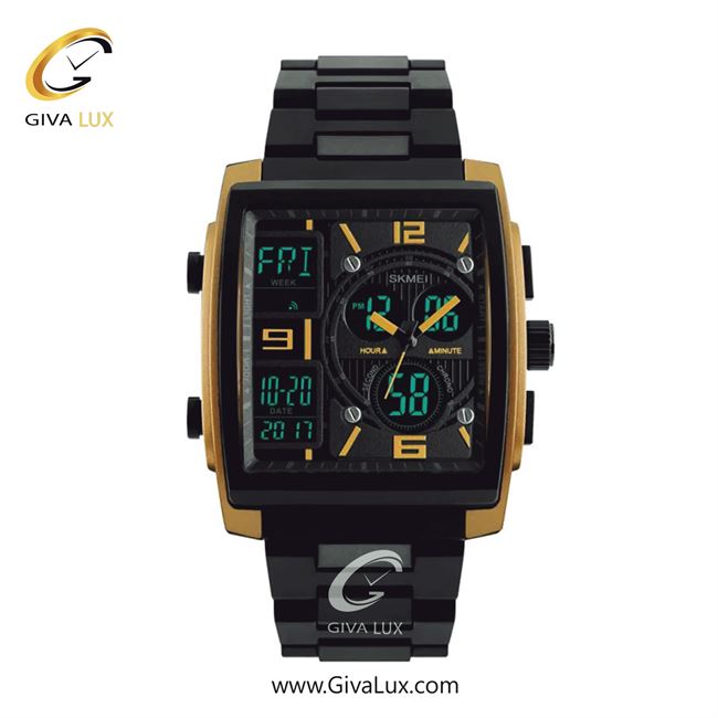 ساعت مچی اورجینال مردانه اسکمی (Skmei) سه زمانه مشکی | مشکی| رزگلد-مشکی| کد رفرنس 1274