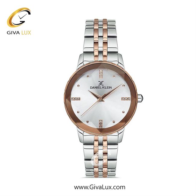 ساعت مچی اورجینال زنانه دنیل کلین رزگلد | نقره ای-رزگلد| سفید| کد رفرنس DK12795-3