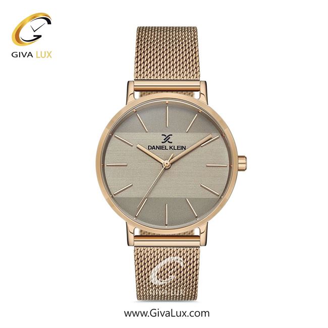 ساعت مچی اورجینال زنانه دنیل کلین طلایی | طلایی| خاکی| کد رفرنس DK12894-2