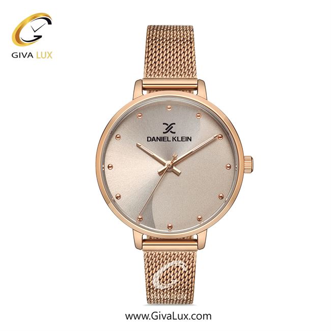ساعت مچی اورجینال زنانه دنیل کلین طلایی | طلایی| رزگلد| کد رفرنس DK12907-3