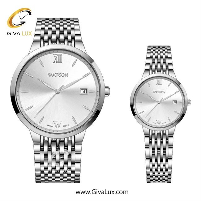 ساعت مچی اورجینال ست واتسون | WATSON  نقره ای | نقره ای| نقره ای| کد رفرنس زنانه: W 1292L-301، مردانه: W 1292G-301