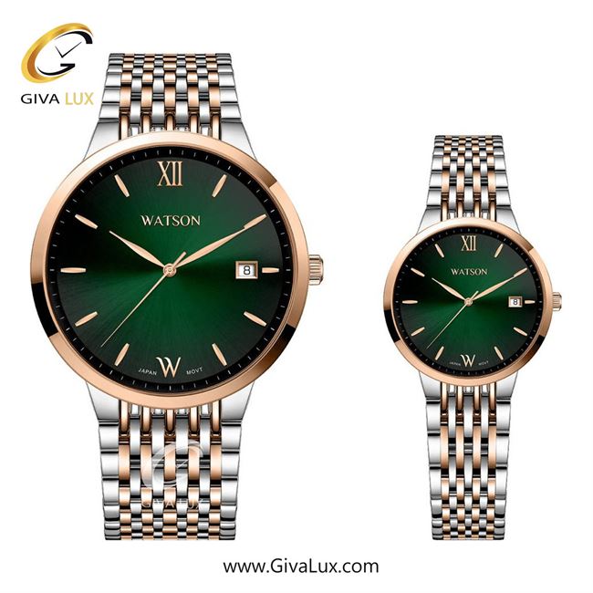 ساعت مچی اورجینال ست واتسون | WATSON  رزگلد | نقره ای-رزگلد| سبز| کد رفرنس زنانه: W 1292L-344، مردانه: W 1292G-344