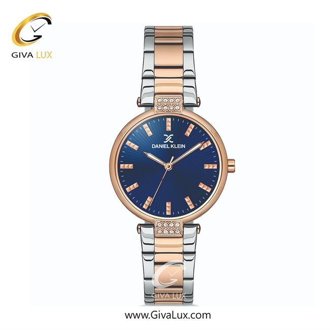 ساعت مچی اورجینال زنانه دنیل کلین رزگلد | نقره ای-رزگلد| آبی| کد رفرنس DK12921-5