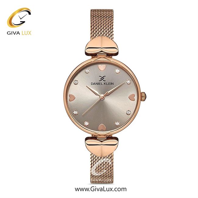 ساعت مچی اورجینال زنانه دنیل کلین طلایی | طلایی| رزگلد| کد رفرنس DK12929-3