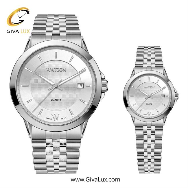 ساعت مچی اورجینال ست واتسون | WATSON  نقره ای | نقره ای| نقره ای| کد رفرنس زنانه: W 1293L-301، مردانه: W 1293G-301