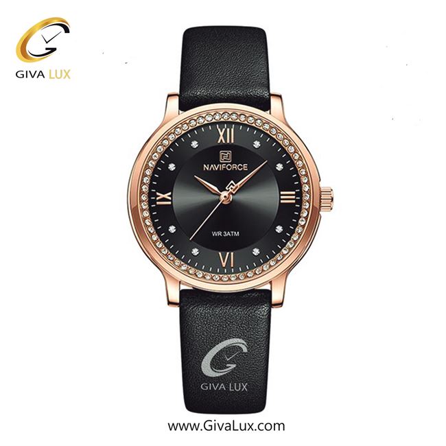 ساعت مچی زنانه بند چرمی دورنگین ناوی فورس (نیوی فورس) NF5036RG/B/B 129_5036B-Ro-B.jpg