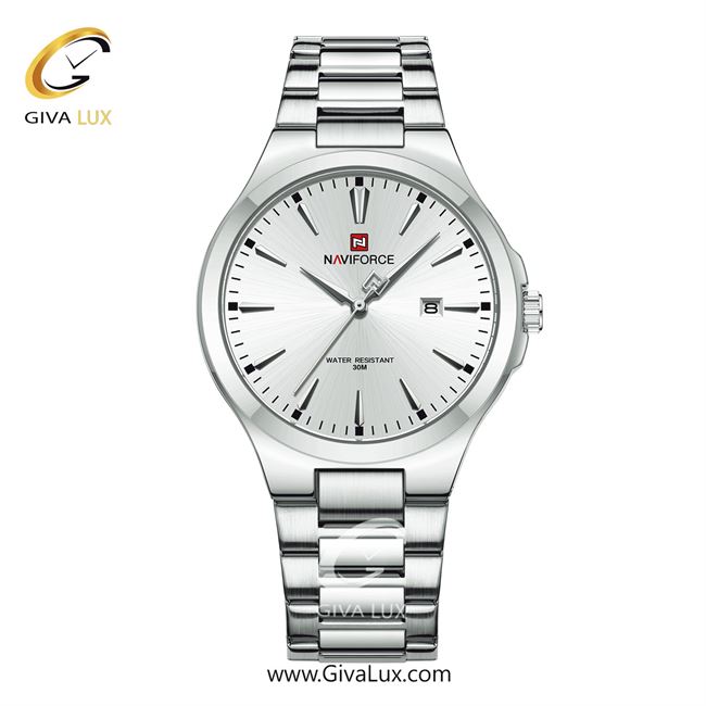 ساعت مچی اورجینال ناوی فورس مردانه نقره ای | نقره ای | سفید | کد رفرنس NF9214-S/W