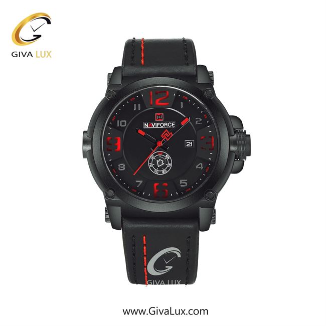 ساعت مچی مردانه بند چرم ناوی فورس(نیوی فورس)   NF9099 B/R/B