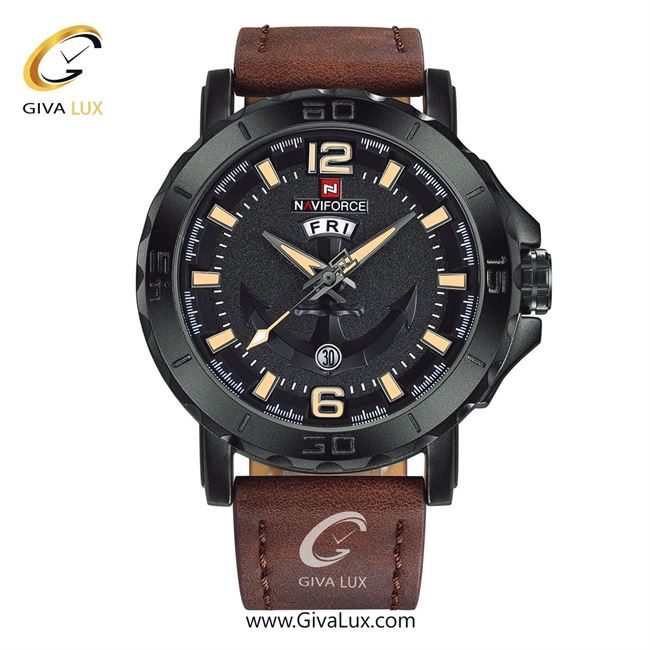 ساعت مچی اورجینال مردانه ناوی فورس|Naviforce|نوی فورس|نیوی فورس مشکی | قهوه ای| مشکی| کد رفرنس NF9122