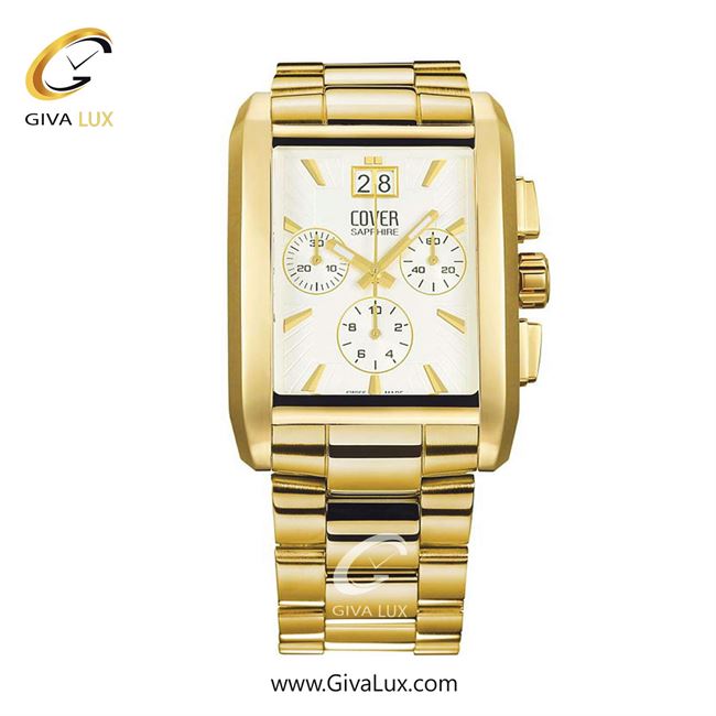 ساعت مچی اورجینال مردانه کاور سه موتوره کرنوگراف طلایی | طلایی| طلایی| کد رفرنس CO134.03