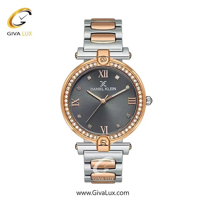 ساعت مچی اورجینال زنانه دنیل کلین رزگلد | رزگلد-نقره ای| مشکی| کد رفرنس DK13462-4