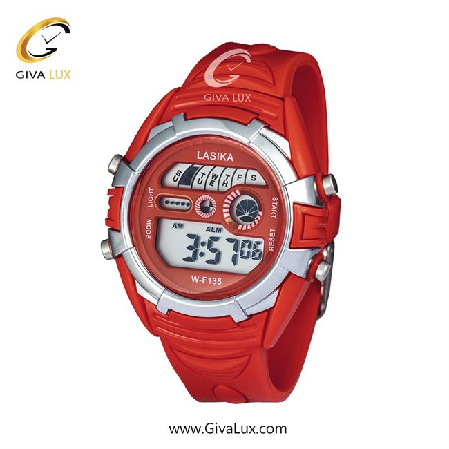 ساعت مچی اورجینال زنانه-بچه گانه لاسیکا نقره ای-قرمز | قرمز| مشکی| کد رفرنس 135RD