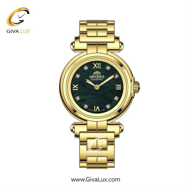 ساعت مچی اورجینال زنانه اورینت (کانتیننتال) | Orient (Continental) طلایی | طلایی| سبز یشمی تیره| کد رفرنس 0136