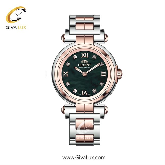 ساعت مچی اورجینال زنانه اورینت (کانتیننتال) | Orient (Continental) نقره ای-رزگلد | نقره ای-رزگلد| سبز یشمی تیره| کد رفرنس 0136