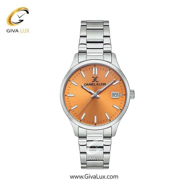 ساعت مچی اورجینال زنانه دنیل کلین نقره ای | نقره ای| نارنجی| کد رفرنس DK13612-2