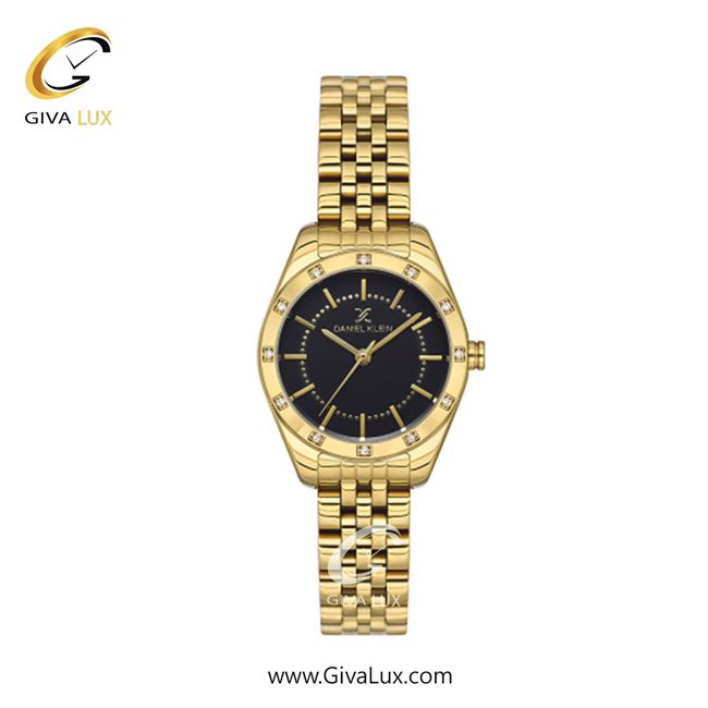 ساعت مچی اورجینال زنانه دنیل کلین طلایی | طلایی| مشکی| کد رفرنس DK13706-3
