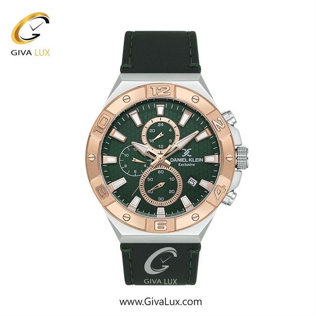 ساعت مچی اورجینال مردانه دنیل کلین سه موتوره کرنوگراف رزگلد | سبز| سبز| کد رفرنس DK13744-3