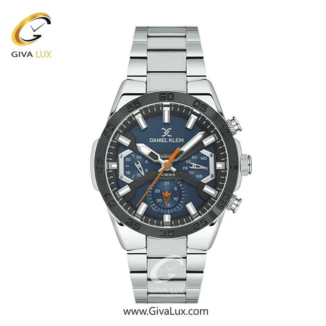 ساعت مچی اورجینال مردانه دنیل کلین سه موتوره فول تایم مشکی | نقره ای| آبی| کد رفرنس DK13747-3