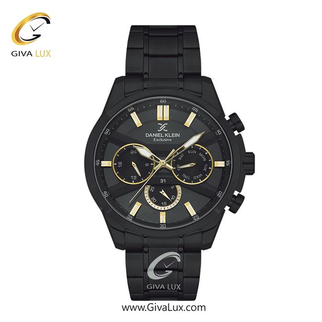 ساعت مچی اورجینال مردانه دنیل کلین سه موتوره فول تایم مشکی | مشکی| طوسی| کد رفرنس DK13793-5