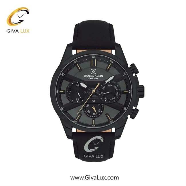 ساعت مچی اورجینال مردانه دنیل کلین سه موتوره فول تایم مشکی | مشکی| طوسی| کد رفرنس DK13794-3