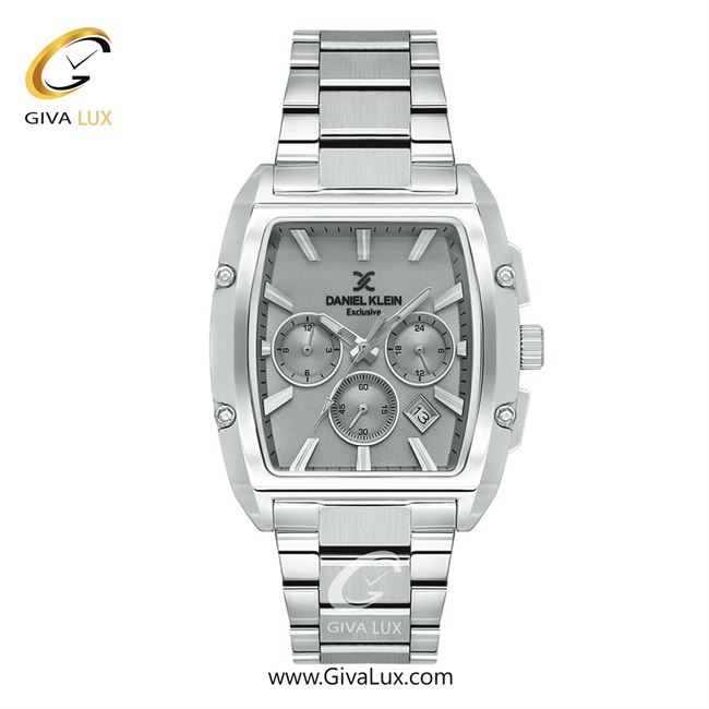 ساعت مچی اورجینال مردانه دنیل کلین سه موتوره کرنوگراف نقره ای | نقره ای| نقره ای| کد رفرنس DK13801-1
