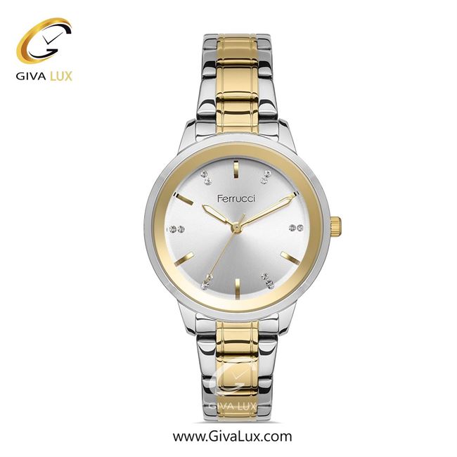 ساعت مچی اورجینال زنانه فروچی Ferrucci طلایی-نقره ای | نقره ای-طلایی| نقره ای| کد رفرنس fcf.13863M.02