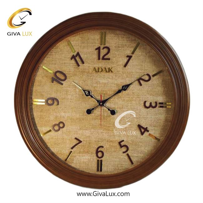 ساعت دیواری اورجینال Adak PVC قهوه ای| کد رفرنس 1404