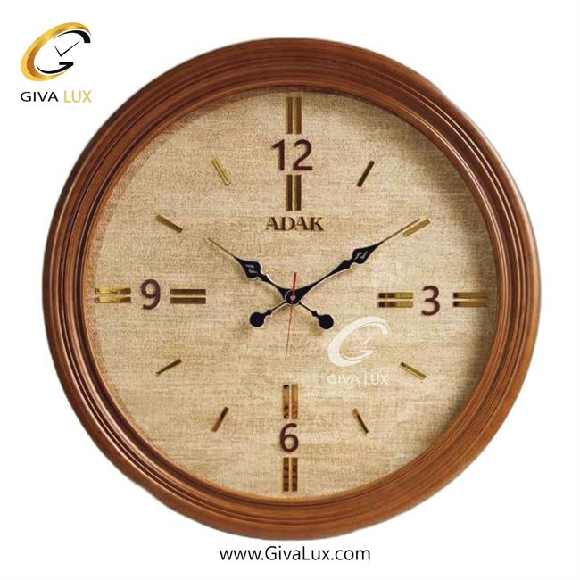 ساعت دیواری اورجینال Adak PVC عسلی| کد رفرنس 1406