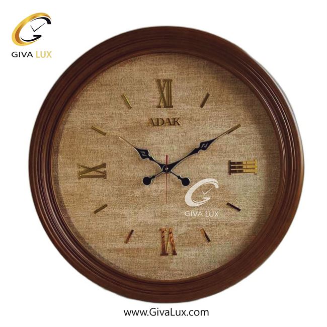 ساعت دیواری اورجینال Adak PVC قهوه ای| کد رفرنس 1407