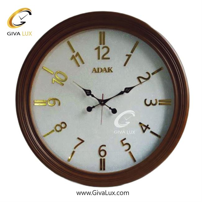 ساعت دیواری اورجینال Adak PVC قهوه ای| کد رفرنس 1409