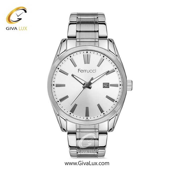 ساعت مچی اورجینال مردانه فروچی Ferrucci نقره ای | نقره ای| نقره ای| کد رفرنس fcf.14096TM.01